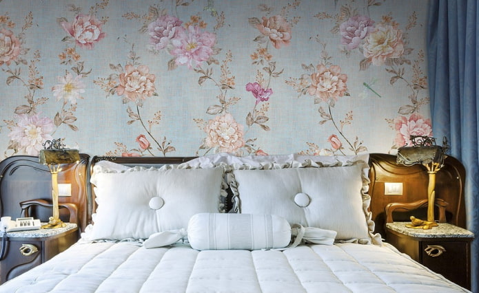 papel de parede de tecido com estampa floral