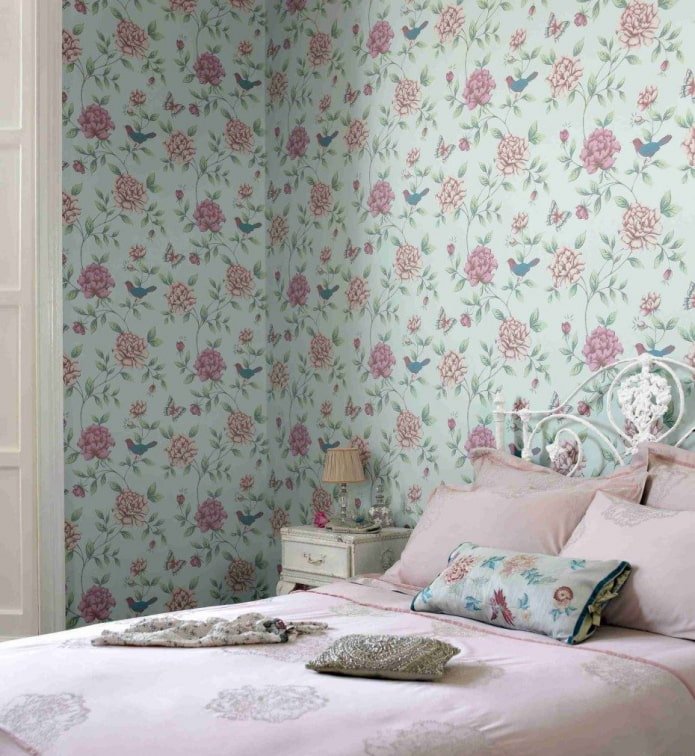 Papel de parede floral estilo provençal
