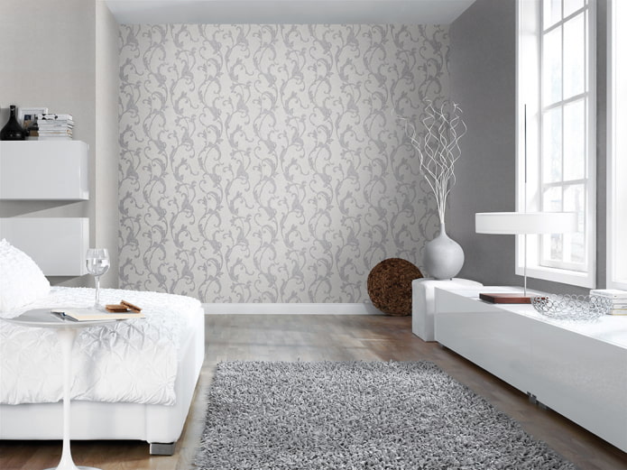 papel de parede branco com monograma
