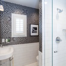 Papel de parede cinza: combinações, design, escolha de móveis e cortinas, 101 fotos no interior - 33