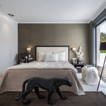Papel de parede cinza: combinações, design, escolha de móveis e cortinas, 101 fotos no interior-7