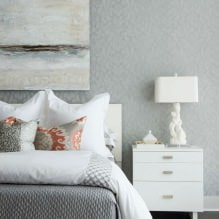 Papel de parede cinza: combinações, design, escolha de móveis e cortinas, 101 fotos no interior-19