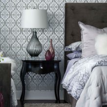 Papel de parede cinza: combinações, design, escolha de móveis e cortinas, 101 fotos no interior-0