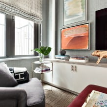Papel de parede cinza: combinações, design, escolha de móveis e cortinas, 101 fotos no interior - 27