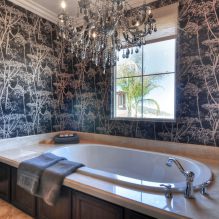 Papel de parede cinza: combinações, design, escolha de móveis e cortinas, 101 fotos no interior-23