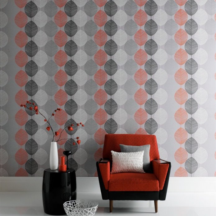 Papel de parede cinza-avermelhado