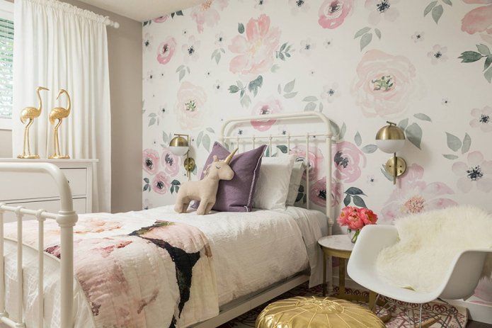 papel de parede no quarto das crianças