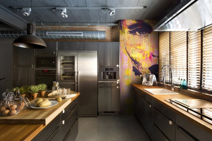 cozinha estilo loft