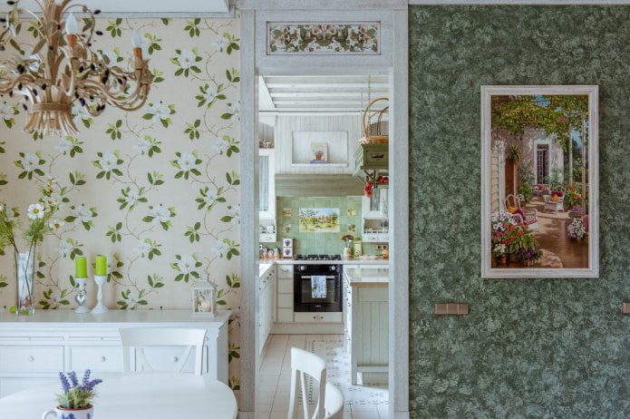 papel de parede verde com flores