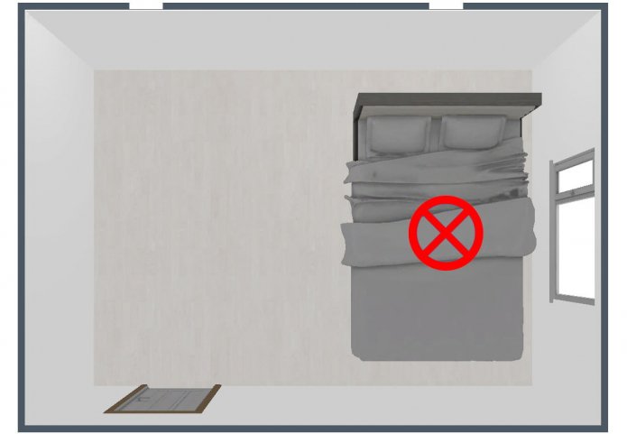como não posicionar uma cama
