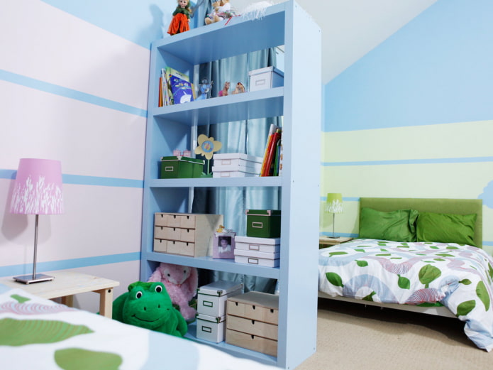 separando um quarto de criança em um apartamento de um cômodo