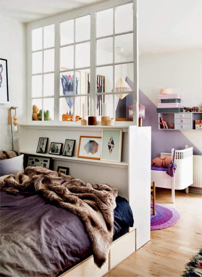 quarto infantil em um apartamento de um cômodo