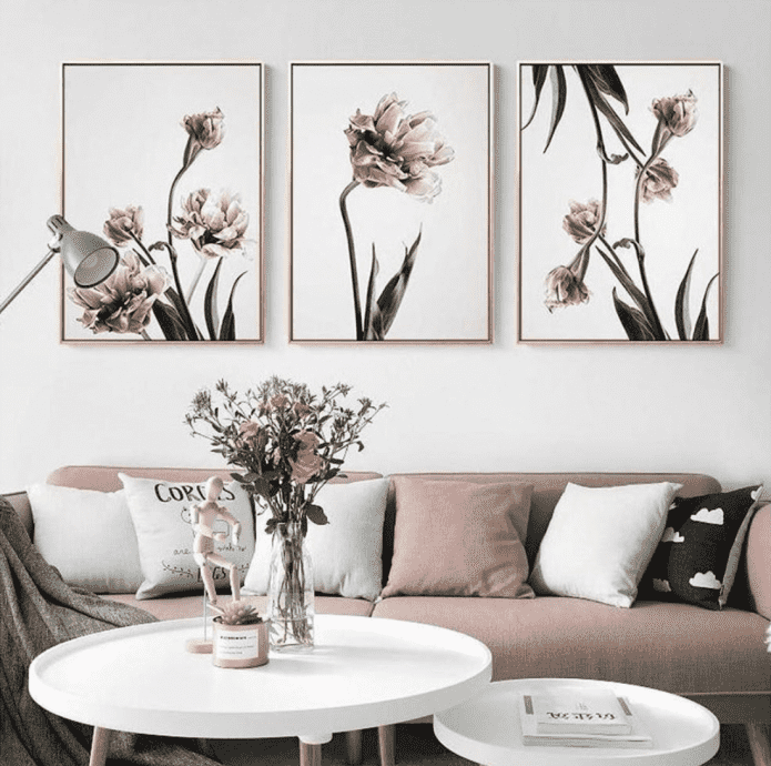 imagens de flores na parede