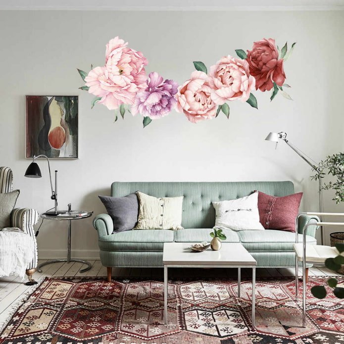 adesivos de flores no apartamento