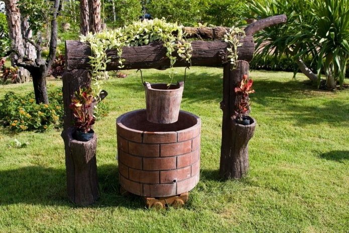 poço de jardim elegante