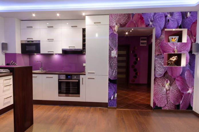 Papel de parede fotográfico roxo