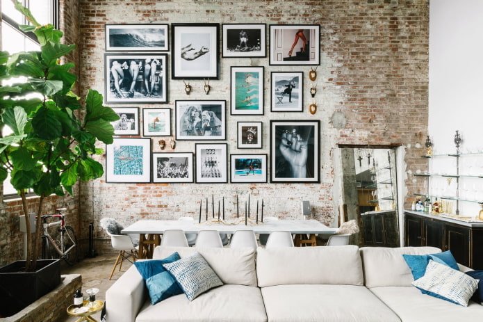 fotos em um interior estilo loft