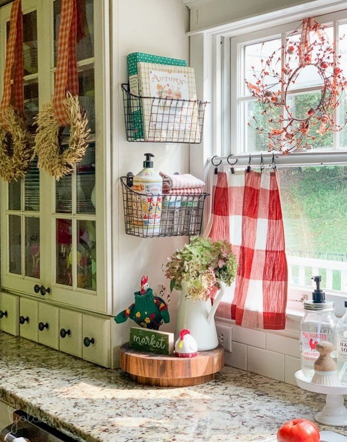 Cortinas de café na cozinha