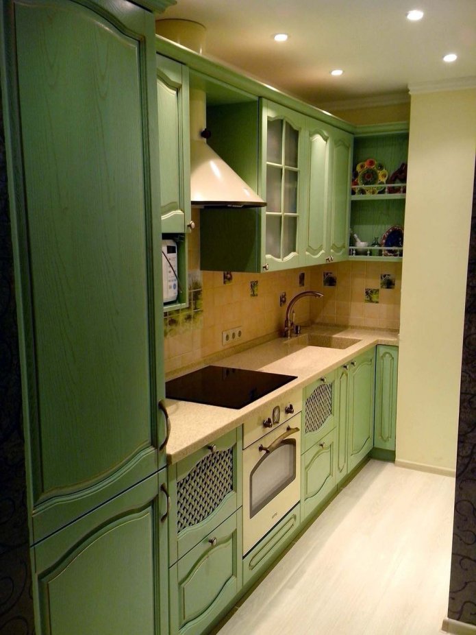 cozinha verde em estilo retrô