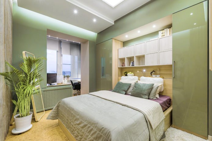 guarda-roupas brilhantes no quarto