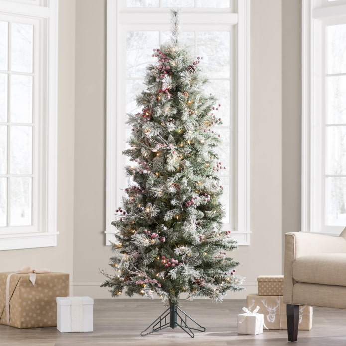 Árvore de Natal com suporte aberto