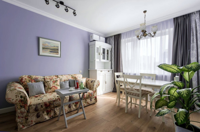 sala de estar em estilo campestre