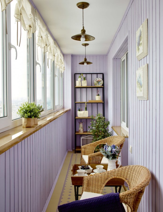 paredes de lavanda na loggia