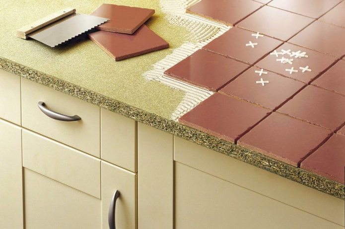 Tampo de mesa de azulejos