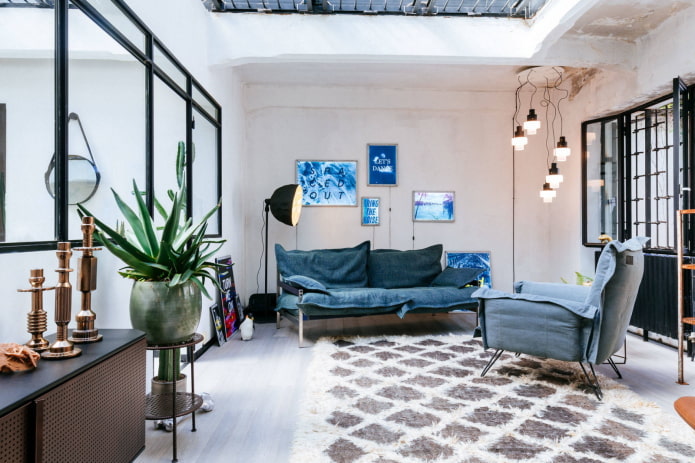 Iluminação em um loft iluminado