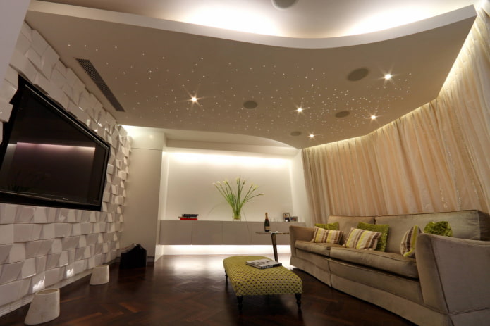 Design com céu estrelado