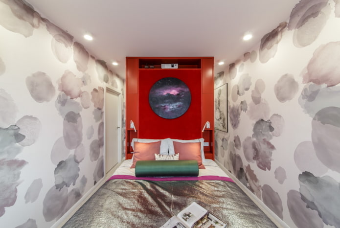 quarto pequeno com iluminação de foco
