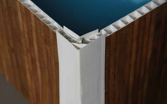 canto externo para painéis de PVC