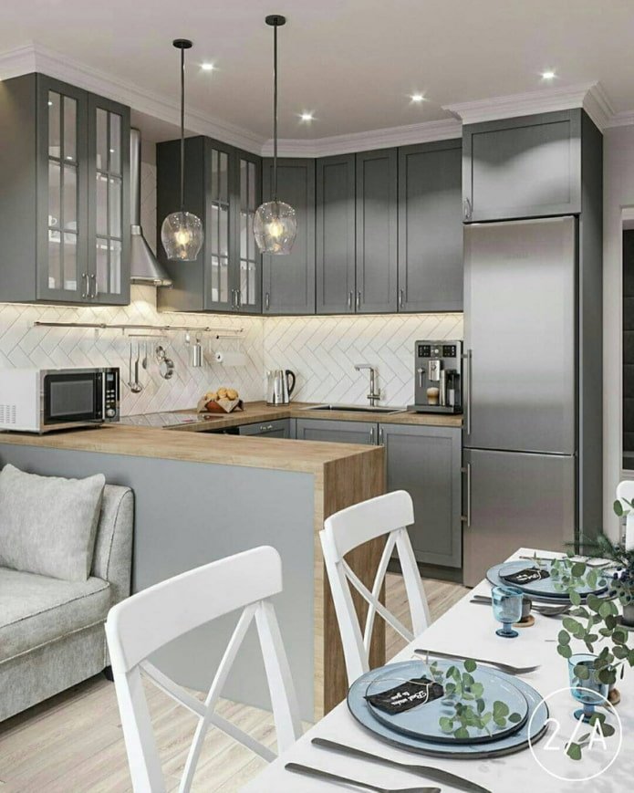 cozinha combinada com sala de estar