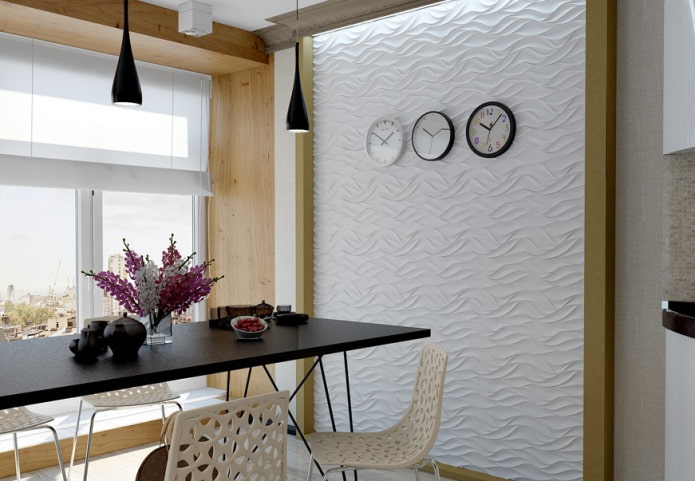 Painel de PVC no interior da cozinha