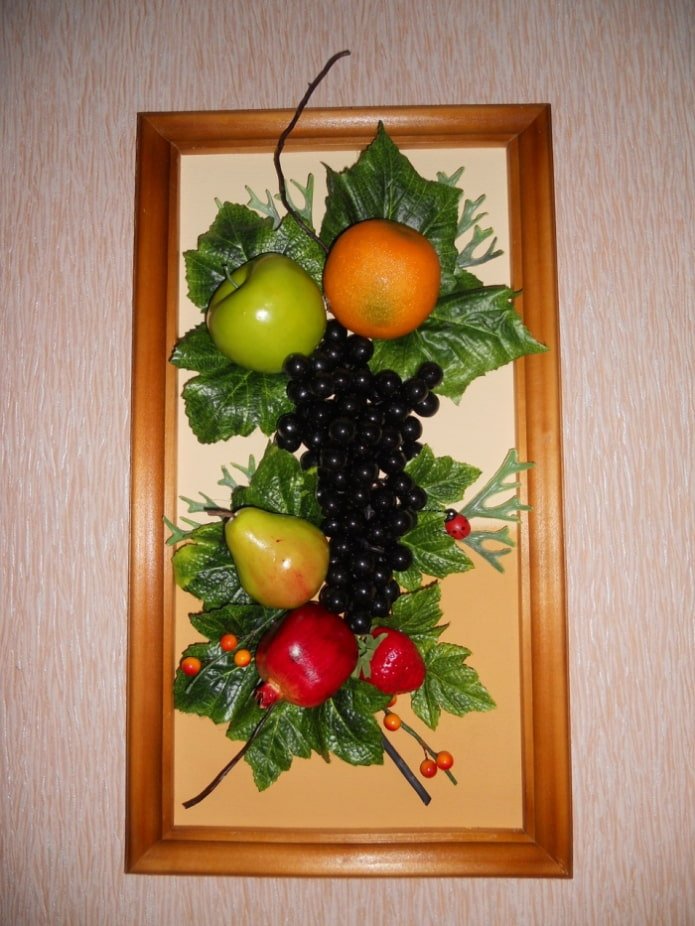painel de cozinha com frutas