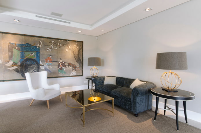 painel de parede com a imagem de pessoas no interior