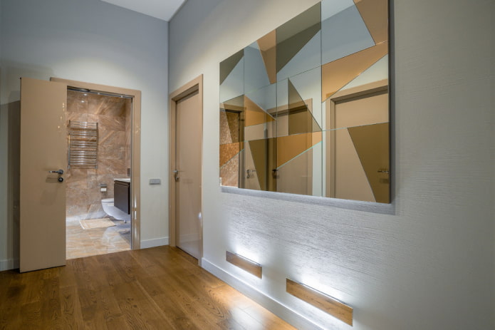 painel de parede retangular no interior
