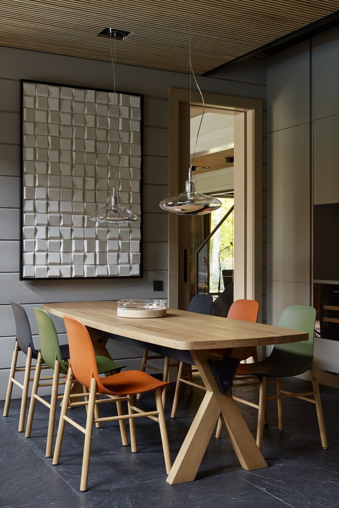 Painel de parede 3D no interior