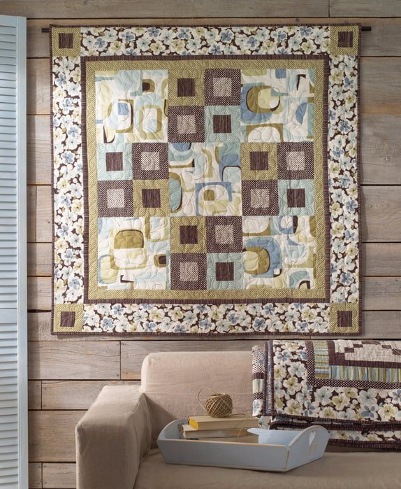 painel de parede patchwork no interior