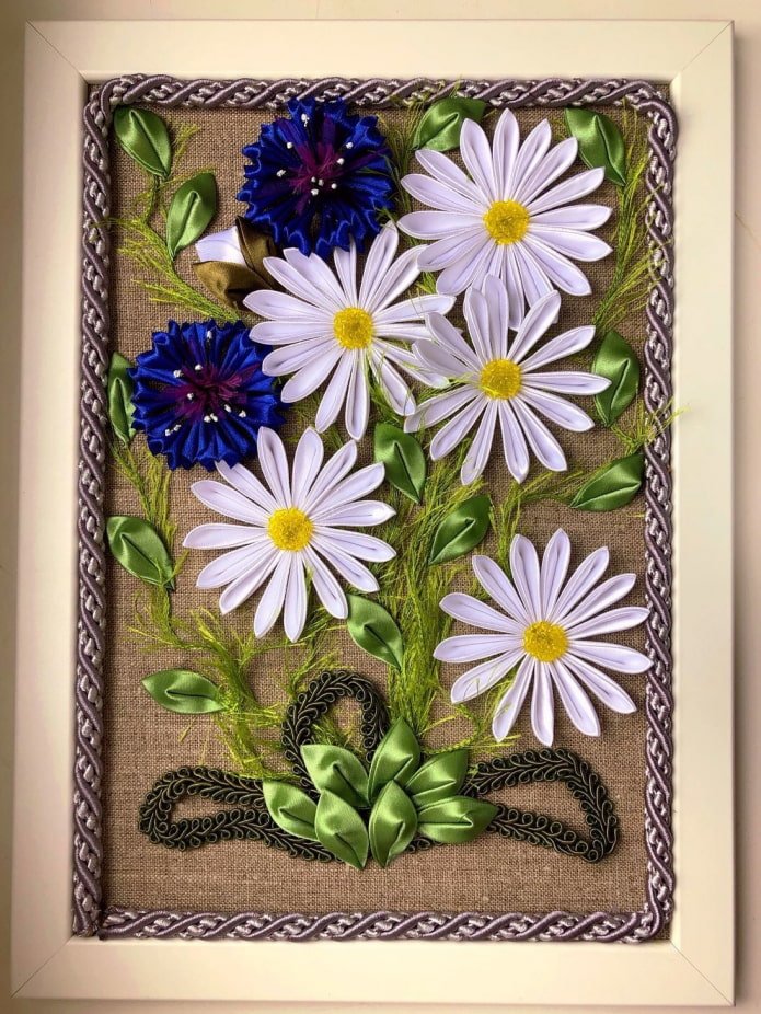 Painel de parede kanzashi no interior