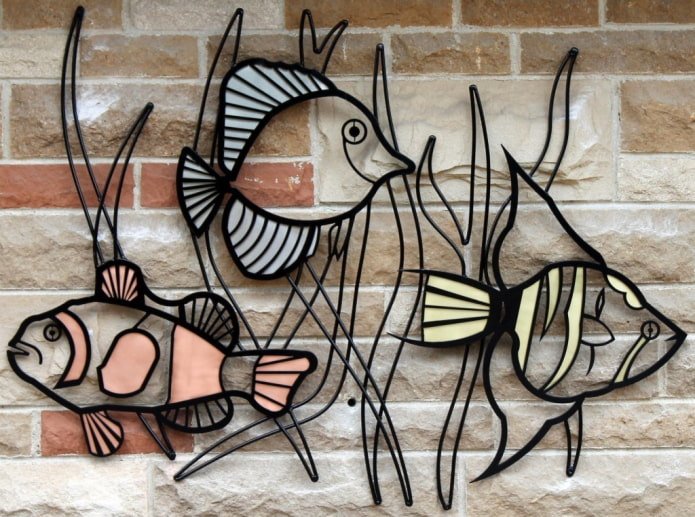 painel de parede forjado no interior