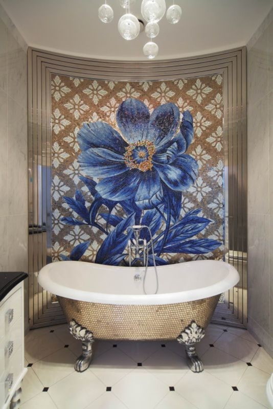 painel de parede de mosaico no interior