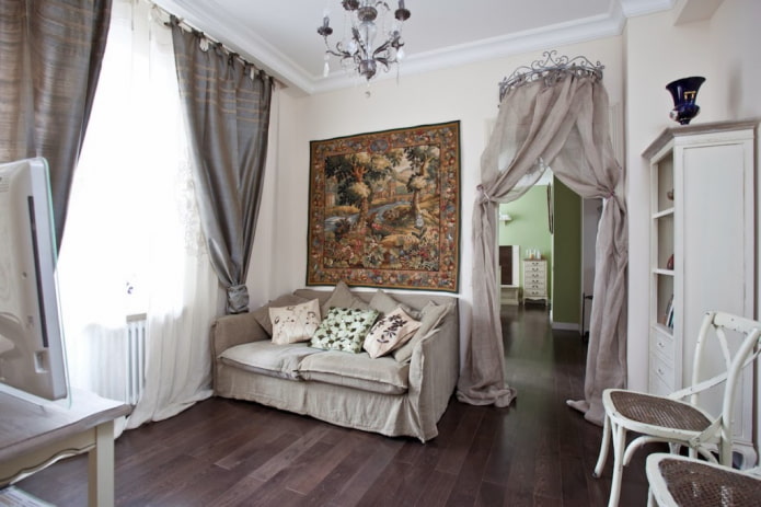 painel de parede no interior em estilo provençal