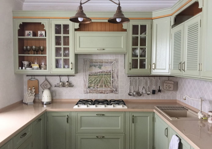 painel de parede feito de azulejos no interior