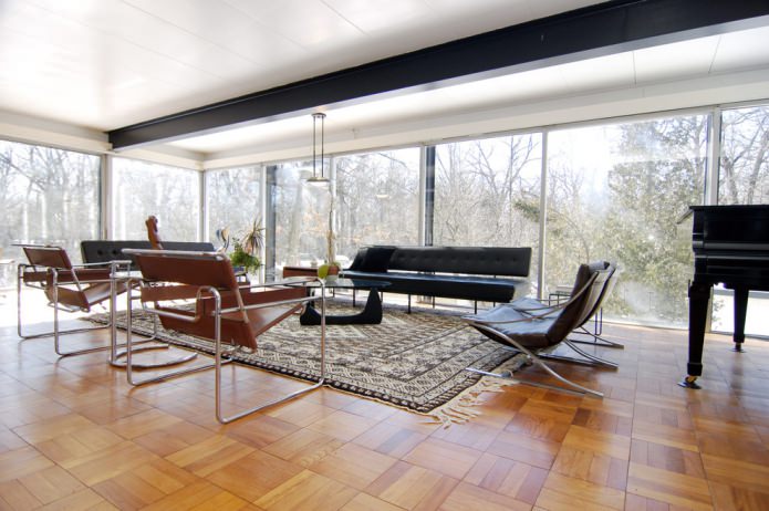 parquet na sala de estar