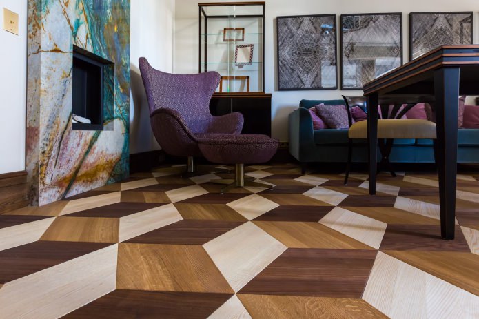 parquet multicolorido