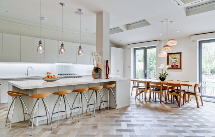 assentamento de parquet trançado