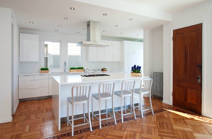 método de assentamento de parquet combinado
