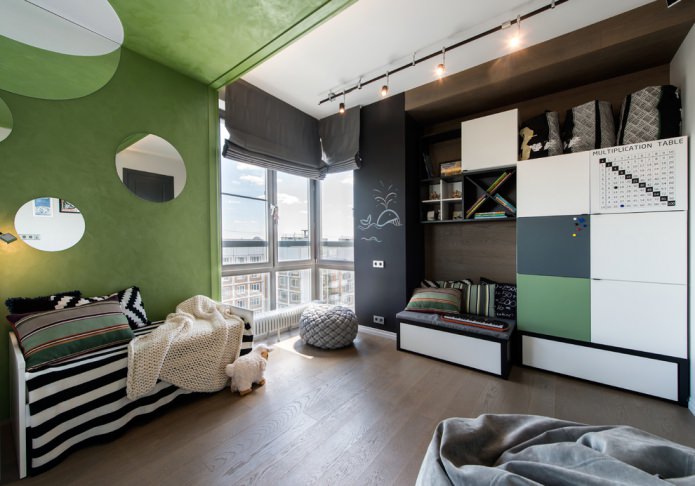 Placa de parquet no quarto das crianças