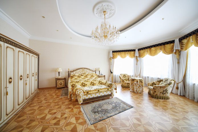 parquet artístico no quarto